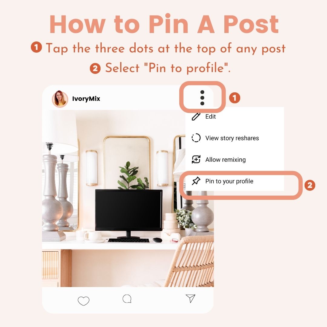 How to create a pinned 3-Part seamless banner on Instagram - Ivory Mix