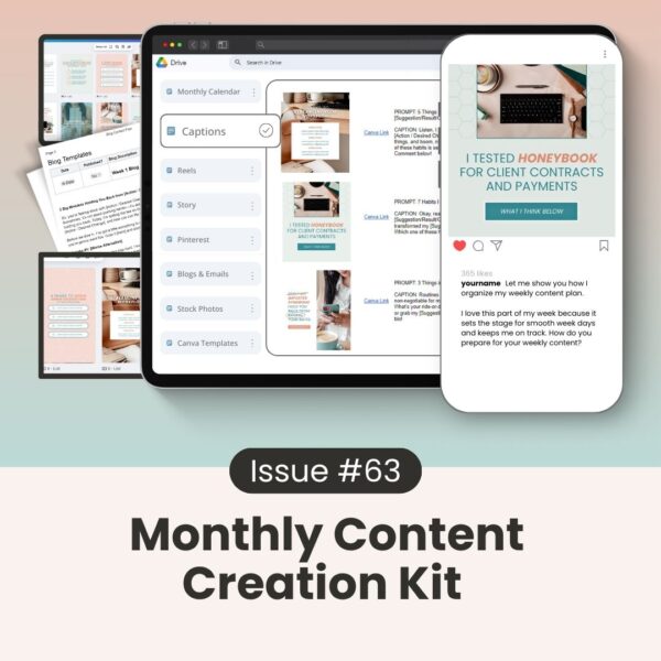 Monthly Content Creation Kit (Issue #63)