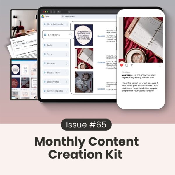 Monthly Content Creation Kit (Issue #65)