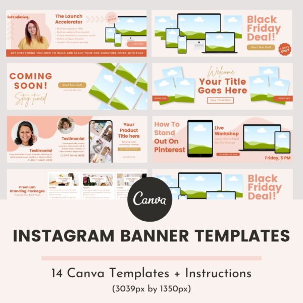 Instagram Seamless Banner Canva templates