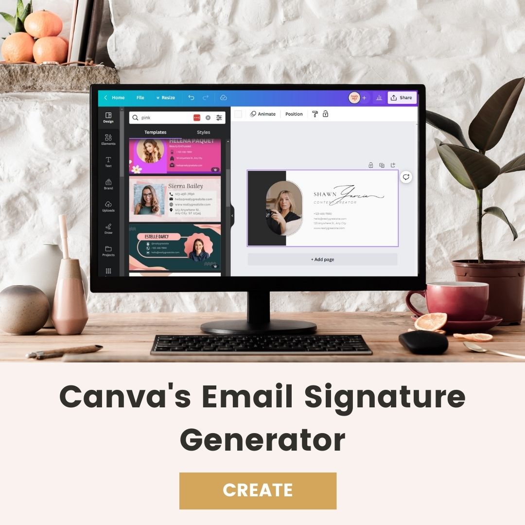 email signature creator canva