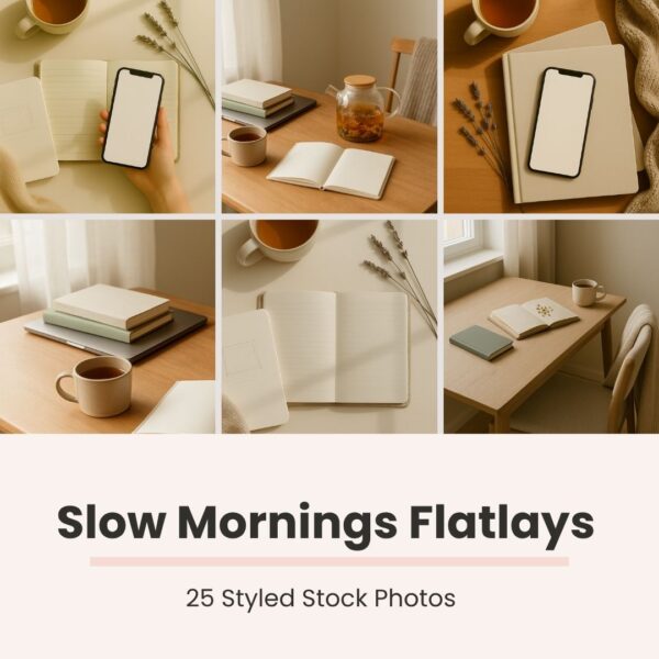 Slow Mornings Flatlay (Styled Stock Photos)