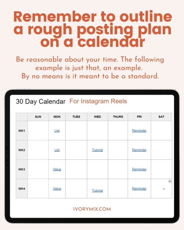 content calendar - how to batch create content