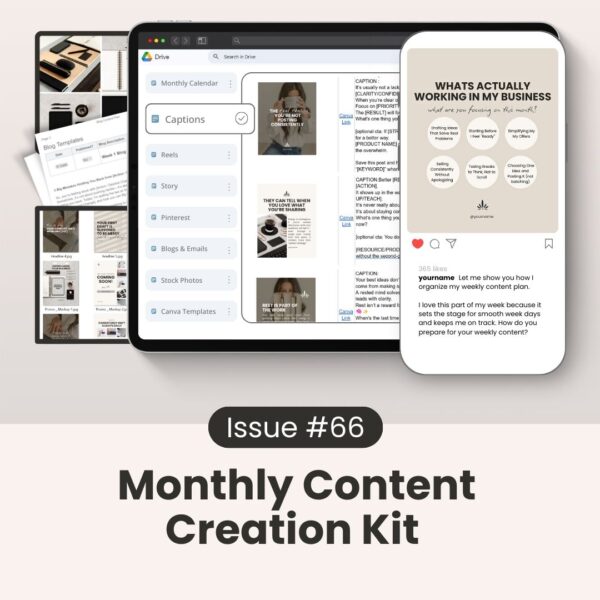 Monthly Content Creation Kit (Issue #66)