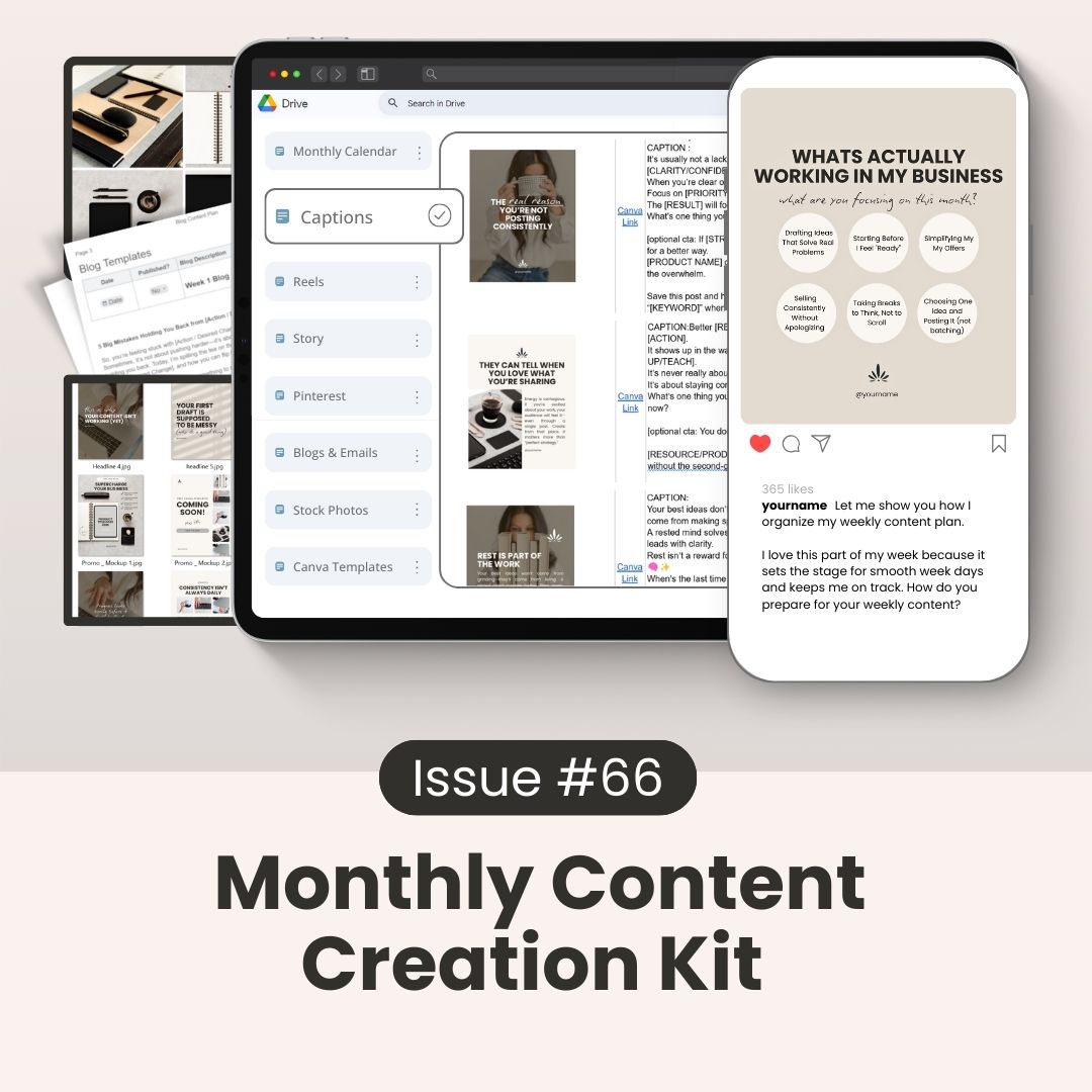 Monthly Content Creation Kit (Issue #66)