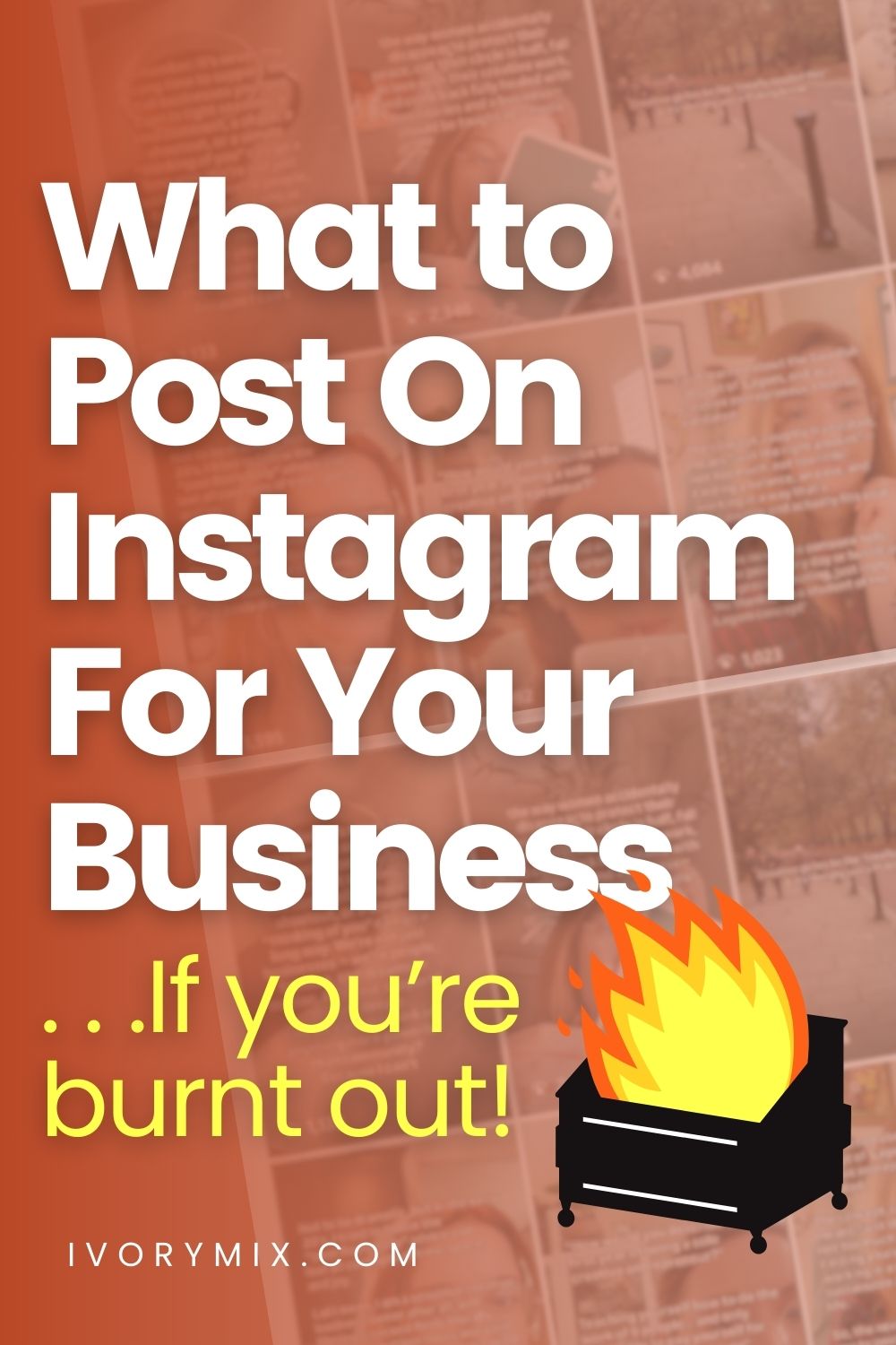 what to post if you are burnt out in your business