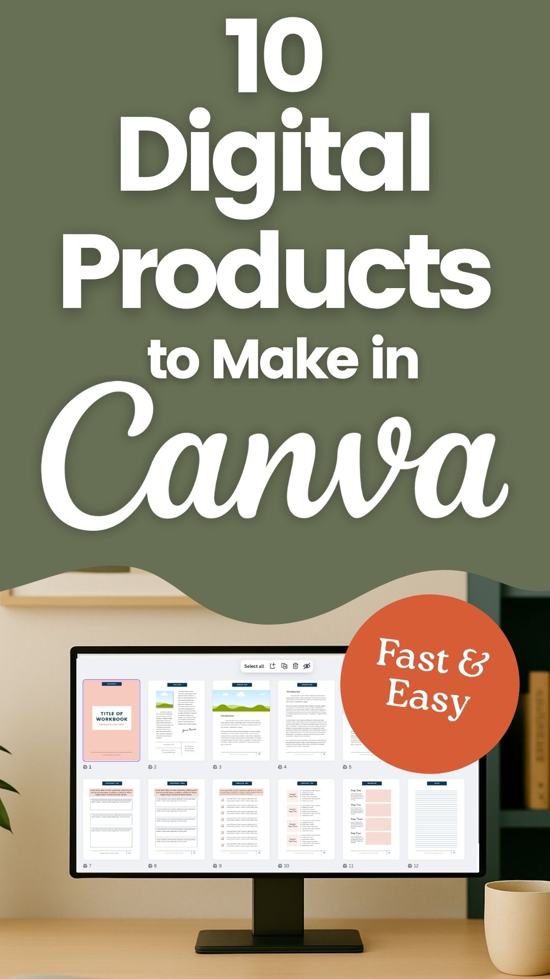 10 digital products to make in canva with ai in a weekend for your funnel