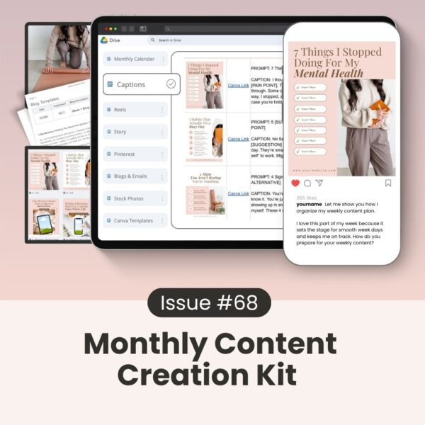 Monthly Content Creation Kit (Issue #68)