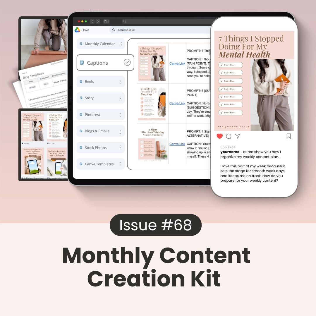 Monthly Content Creation Kit (Issue #68)