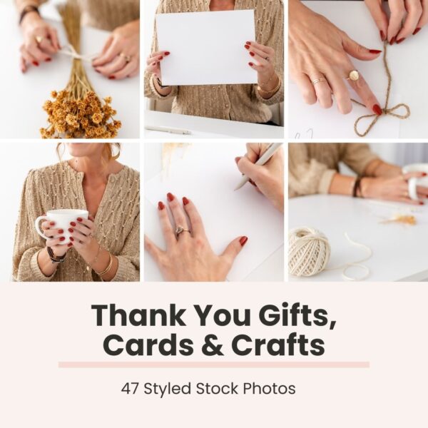 Thank you Notes, Cards, Gift and Crafts (Styled Stock Photos)