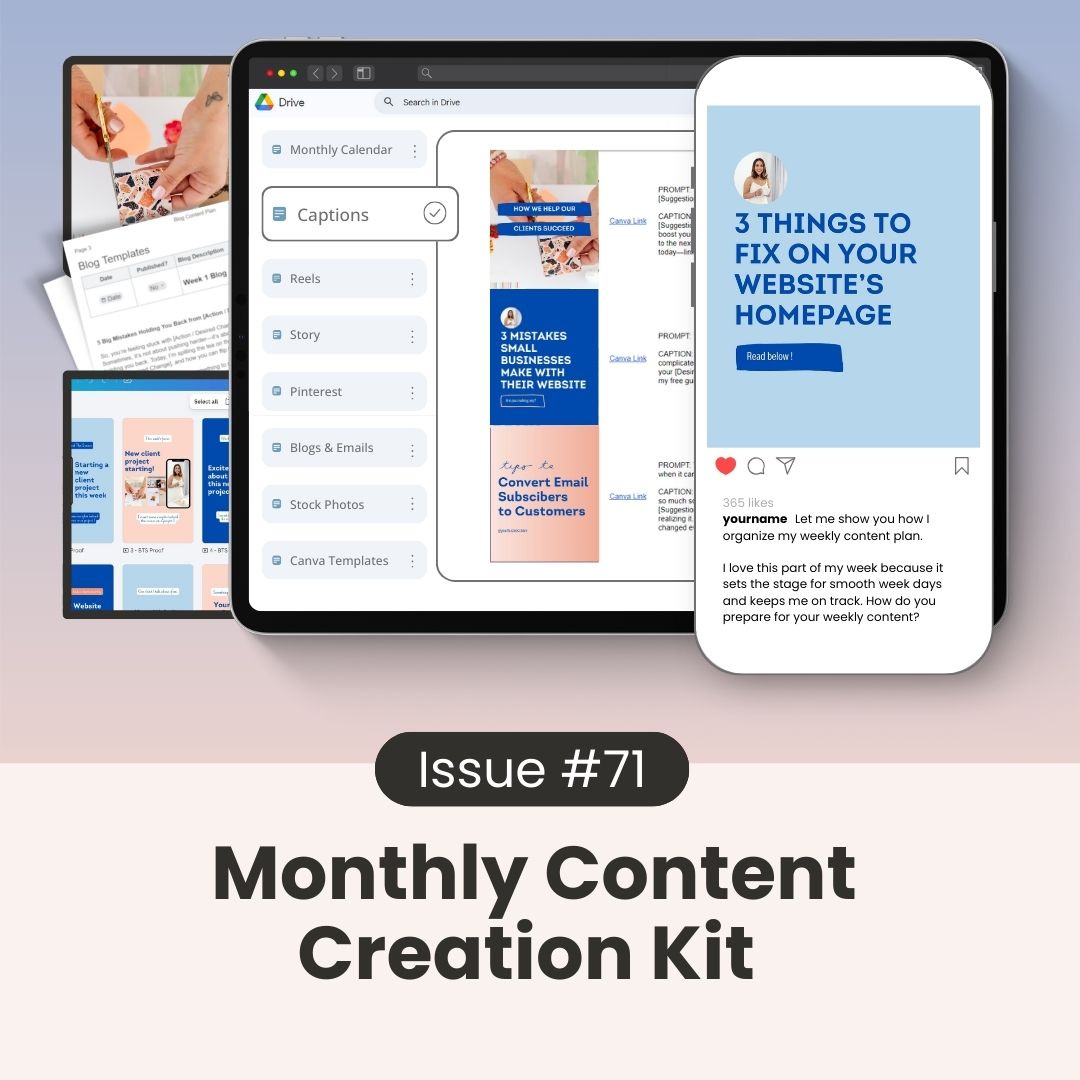 Monthly Content Creation Kit (Issue #71)