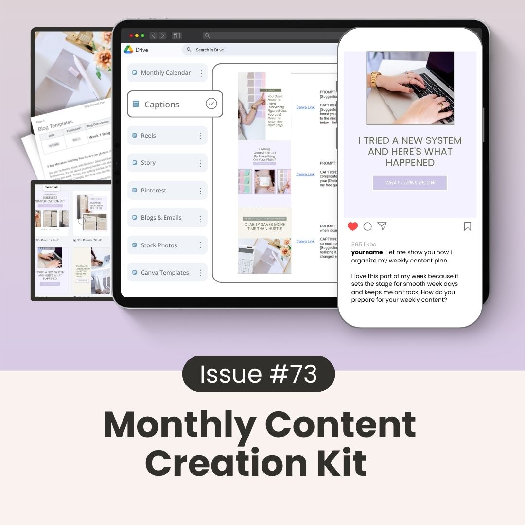 Monthly Content Creation Kit (Issue #73)
