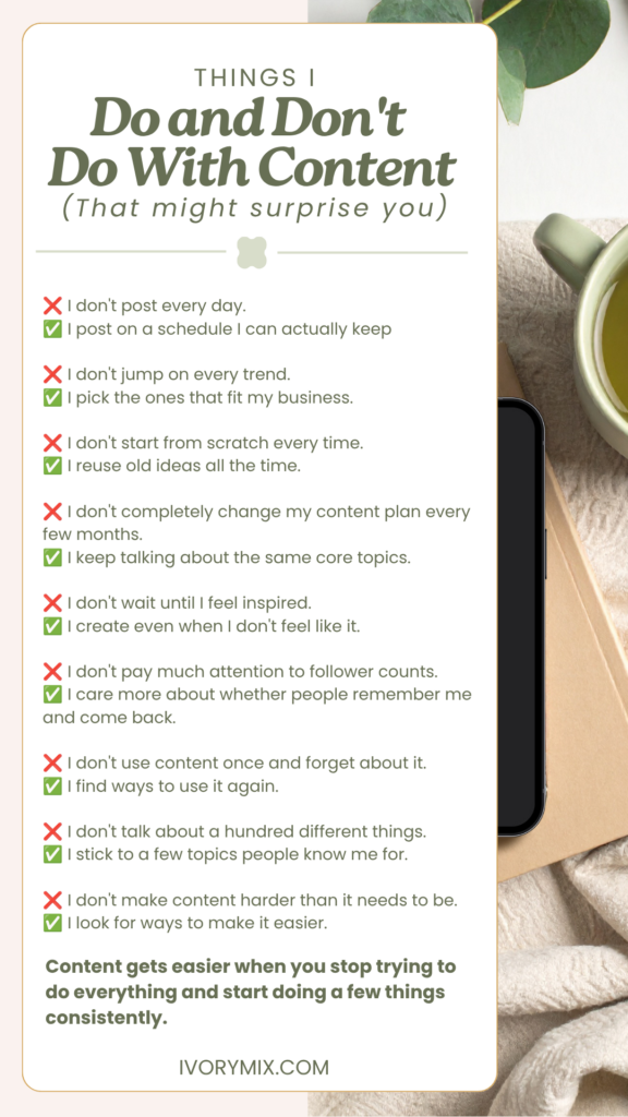Things I Do and Don't Do With Content (That Might Surprise You)